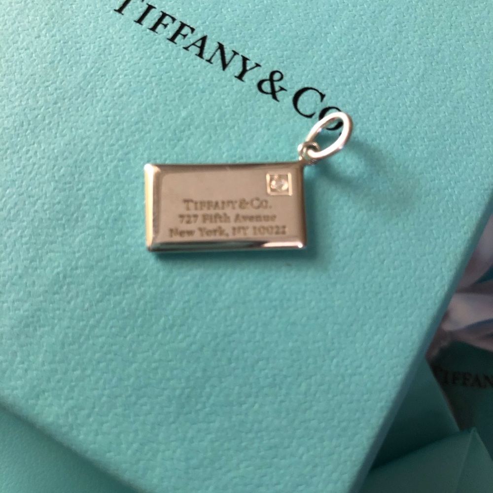 Tiffany Sterling Diamond Envelope Charm